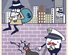 bank robber cartoon