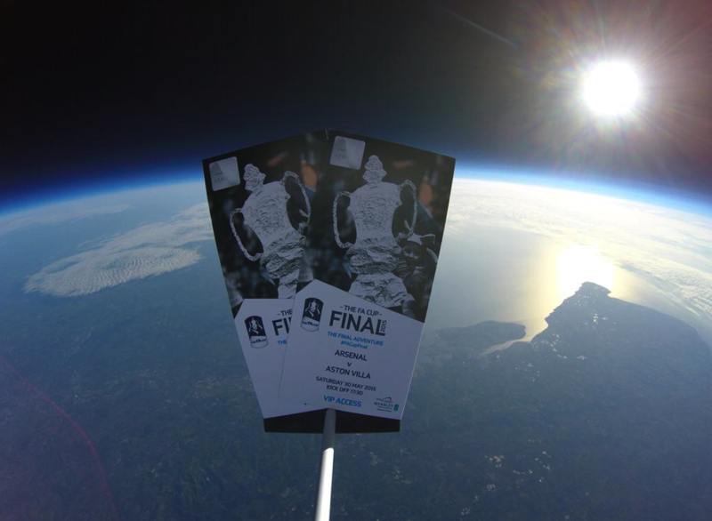 FA Cup Tickets Launched Into Space